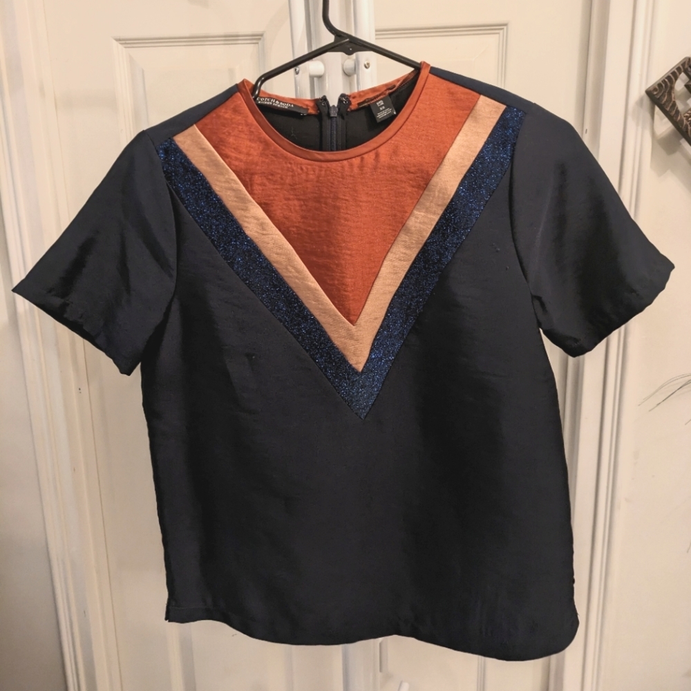 Scotch & Soda Colour Block Top Size XS